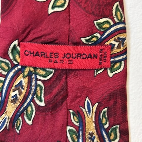 Charles Jordan Paris Neck Tie 100% Silk - Picture 3 of 4